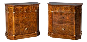 Mid-19th Century Pair of Commodes with Gothic Arches, Italy