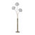 Contemporary Bloom 3-Light Floor Lamp - Weathered Brass, White Marble Base For Sale - Image 3 of 8