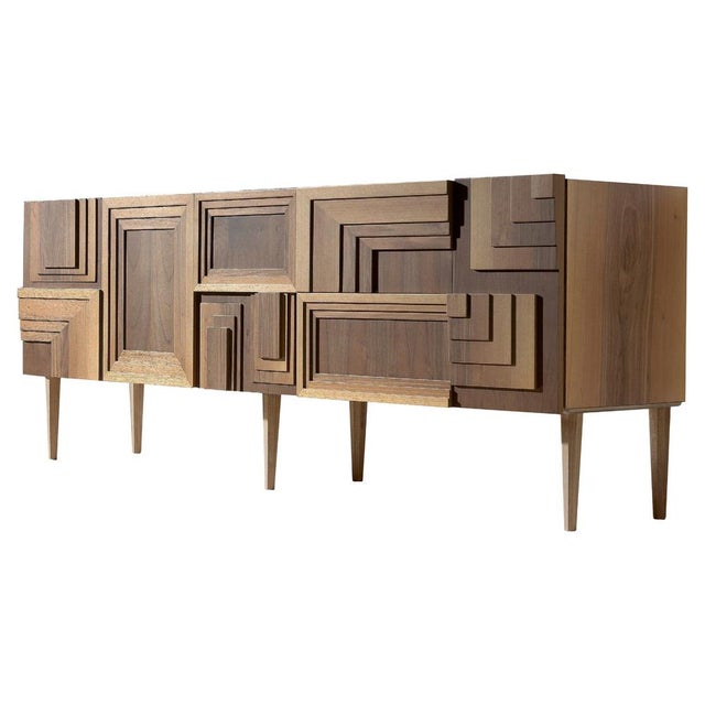 Wood Totem Wood Sideboard by Lola Glamour For Sale - Image 7 of 7