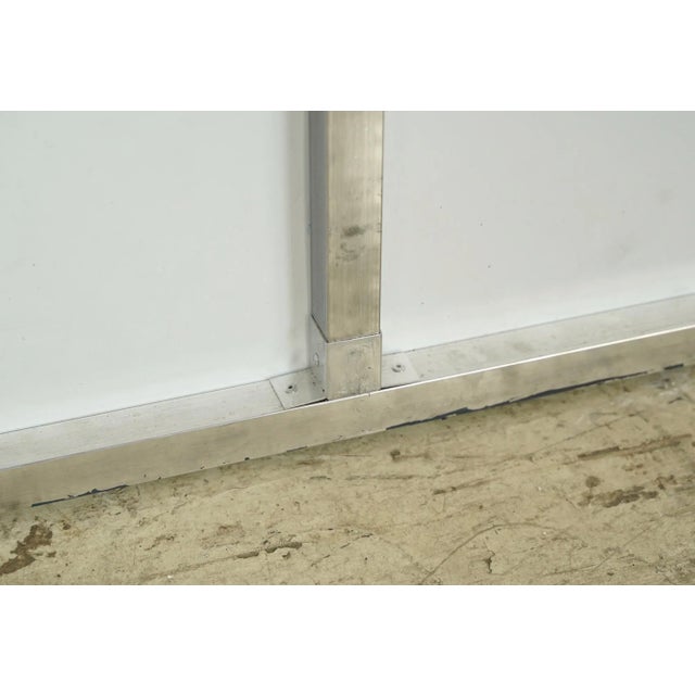 Blue Newly Made Reclaimed Weschler Barber Shop Aluminum Movie Prop Sign For Sale - Image 8 of 8