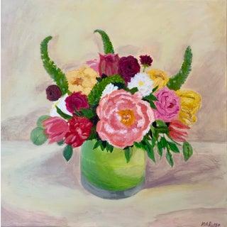 Impressionist Style Contemporary Floral Still Life Painting For Sale