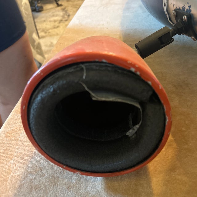 Red 1950s Mid-Century Dept Store Display Mixed Media Toy Rocket For Sale - Image 8 of 12