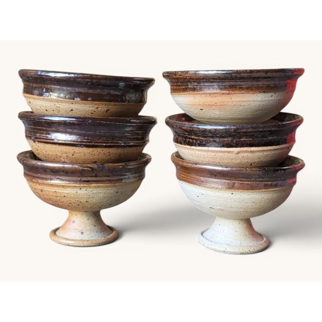Pyrite Stoneware Bowls by Pierre Digan, 1970s, Set of 6 For Sale - Image 4 of 6