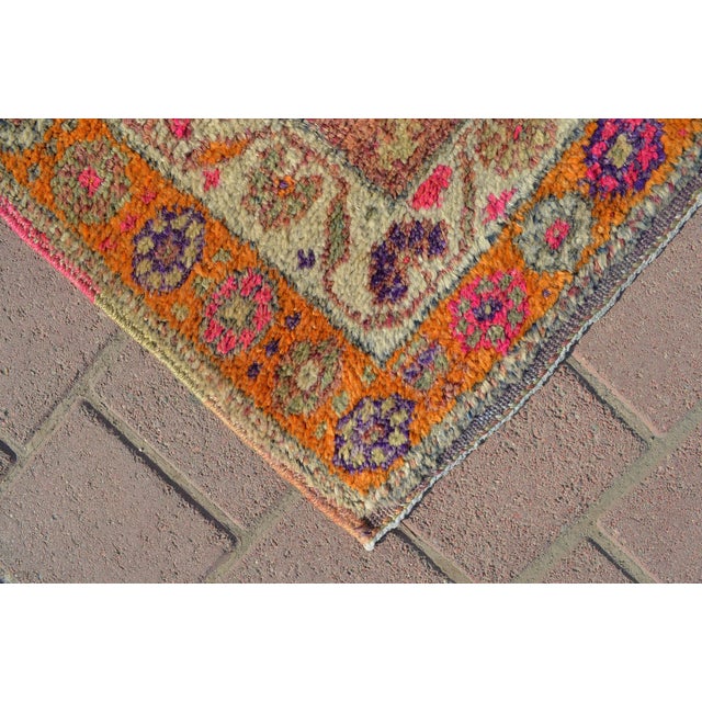 1960s Vintage Runner Rug Hand Knotted Kurdish Tribal Extra Long Runner 2′11″ × 17′3″ For Sale - Image 11 of 11