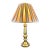 Vintage Traditional Stiffel Brass Lamp With Custom Shade For Sale