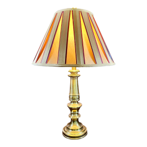 Vintage Traditional Stiffel Brass Lamp With Custom Shade