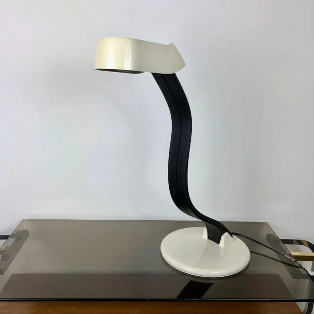 Gray Adjustable Snoky Table Lamp by Bruno Gecchelin for Guzzini, Italy, 1970s For Sale - Image 8 of 18