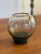 Vintage Jan Barboglio Smoked Glass Vessel With Forged Metal Base For Sale - Image 4 of 6
