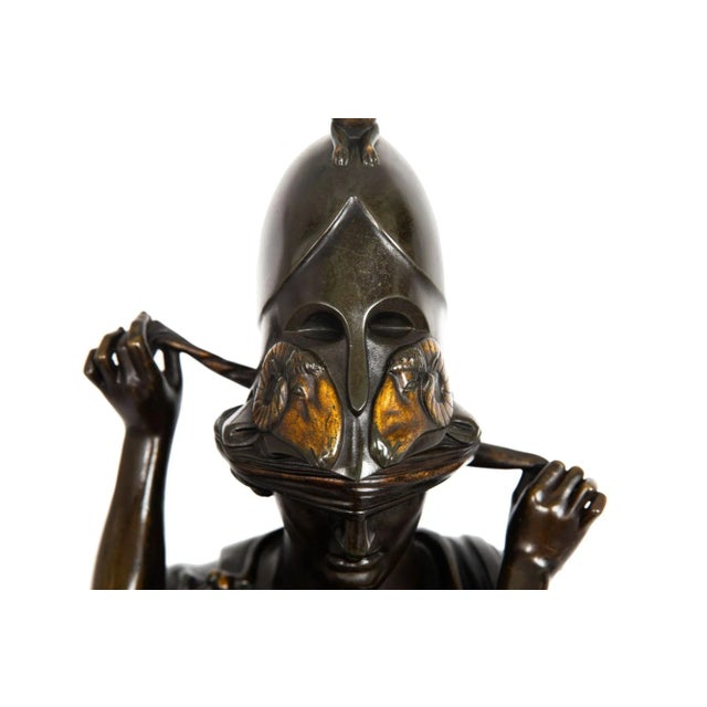 “Love Conquers” French Bronze Sculpture by Felix Sanzel Circa 1870 For Sale - Image 6 of 12