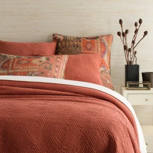 Pine Cone Hill by Annie Selke Kerala Spice Matelasse Coverlet, Queen