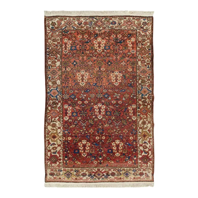 Antique Persian Malayer Hand Knotted Rug For Sale