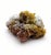 Sculptural mineral cluster with saturated yellow crystalline growth intergrown, and milky white crystals on a natural...