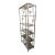 Alba White Onyx & Stainless Steel Etagere For Sale