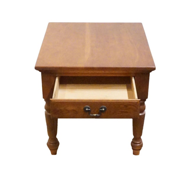 Wood Keller Furniture Solid Oak Country French 24" Accent End Table For Sale - Image 7 of 13