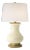 Chapman & Myers by Visual Comfort Signature Deauville Table Lamp in Tea Stain Porcelain with Linen Shade For Sale