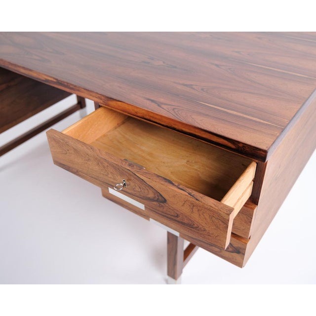 Mid-Century Model EP401 Desk in Rosewood attributed to Eigil Petersens Møbelfabrik, 1960s For Sale - Image 11 of 15