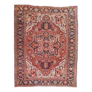 1920s Antique Persian Heriz Area Rug 11’0″ X 13’9″
