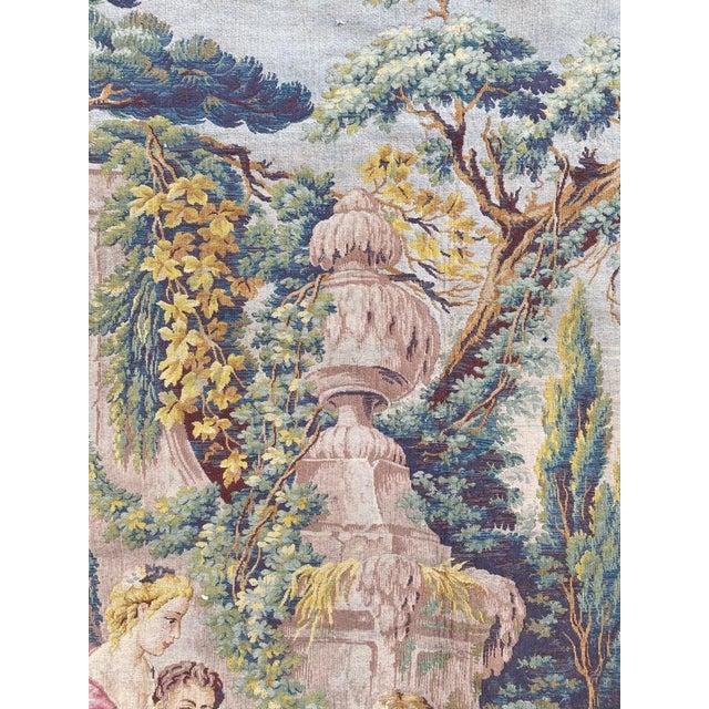 Vintage Aubusson Tapestry, 1950s For Sale - Image 4 of 16