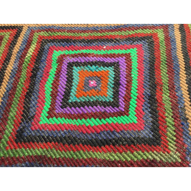 Textile VIntage Turkish Kilim Rug - 71" X 38" For Sale - Image 7 of 10
