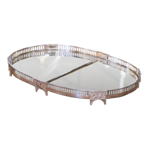19th Century French Silvered Bronze & Mirrored Two-Piece "Surtout De Table"