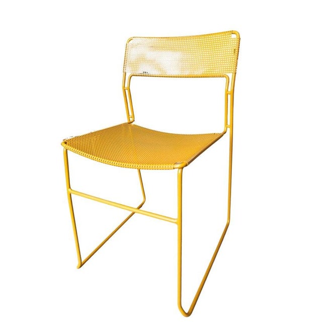 1980s Attributed to Arrben Sultana Dining Chairs, Set of 10, Newly Powder-Coated, Italy For Sale - Image 9 of 14