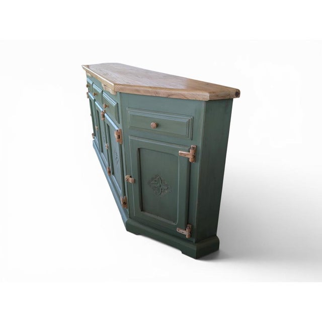 Mid-Century Chestnut Sideboard with Cutting Boards and Drawers For Sale - Image 4 of 13
