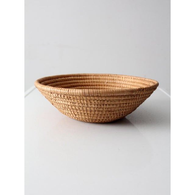 Mid 20th Century Vintage Hand-Coiled Basket Bowl For Sale - Image 5 of 10