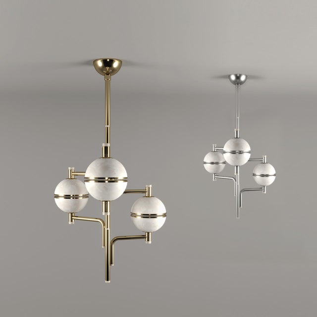 Like a coral reef, the alabaster stone has a natural flair for disguise and detail. The Andros II contemporary suspension...