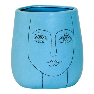 Blue Face Vase For Sale