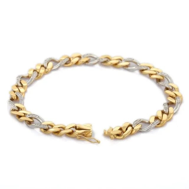 Not Yet Made - Made To Order Men's 18k Yellow Gold 0.36ct Pave Diamond Contemporary Bracelet For Sale - Image 5 of 12