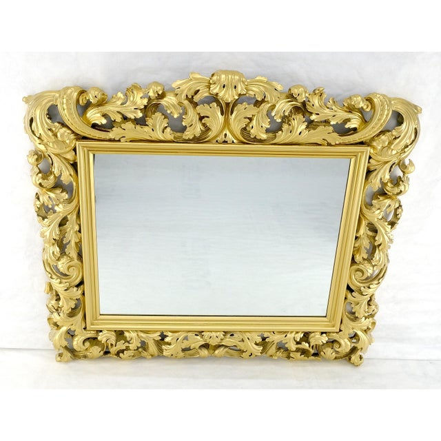 Massive Large Heavy carved Gold Gilt Frame Wall Mirror Regency Style For Sale - Image 17 of 17