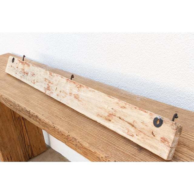 Farmhouse Style Carved Teak Wall Hook For Sale In Los Angeles - Image 6 of 7
