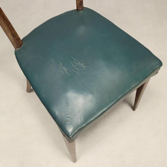 Brown Vintage Chair in Stained Beech, 1950s For Sale - Image 8 of 13