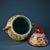Late 20th Century Yellow Famille Rose Porcelain Censer With Gilt Handles and Lion Finial For Sale - Image 4 of 10