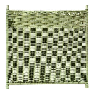 Wicker Box Planter in Pale Green, Small For Sale