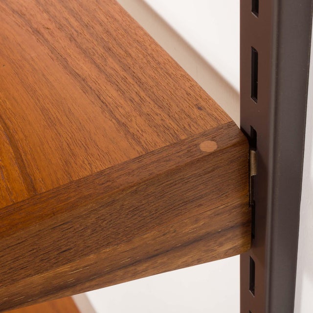 Brown Minimalist Shelving Unit with Desk by Kai Kristiansen for FM Møbler, 1960s For Sale - Image 8 of 13