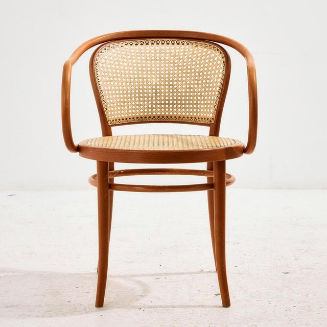 1970s Beech and Rattan Armchair, 1970s For Sale - Image 5 of 18