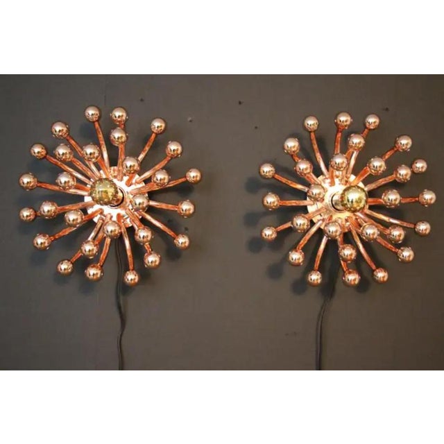 Pink Gold Pistillo Chandelier Table Lamps or Wall Lamps from Valenti Milano, 2010, Set of 2 For Sale - Image 14 of 18