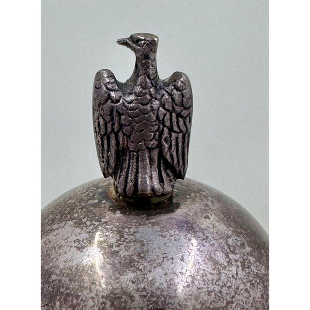 Art Deco Art Deco Silver Plate & Bakelite French Cigarette Holder Crested With Eagle 1920s For Sale - Image 3 of 11