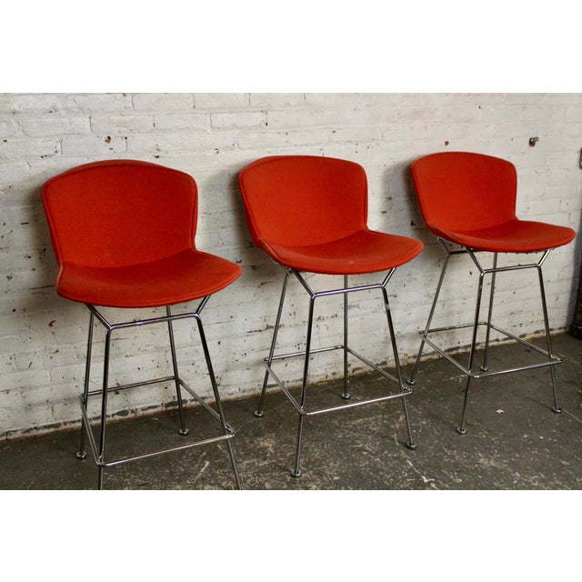 Knoll Mid 20th Century Set of Three Knoll Stools Designed by Harry Bertoia For Sale - Image 4 of 18
