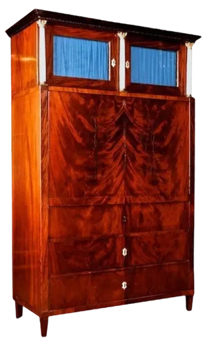 19th Century Biedermeier Style Cuba Mahogany Secretaire