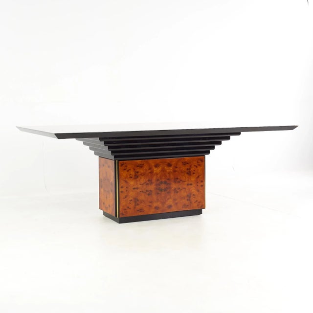 Roche Bobois Mid Century Burlwood Dining Table For Sale - Image 11 of 11