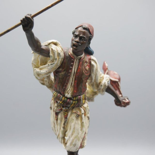 Franz Bergman, Running Man, 1900s, Bronze For Sale - Image 3 of 6