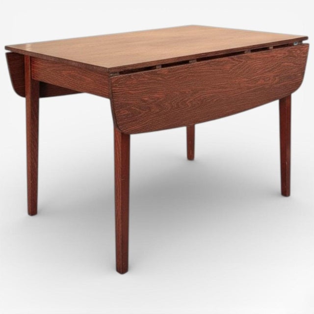 Mid-Century Drop-Leaf Table Dining Table in Rosewood Laminate For Sale - Image 9 of 9