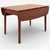 Mid-Century Drop-Leaf Table Dining Table in Rosewood Laminate For Sale - Image 9 of 9
