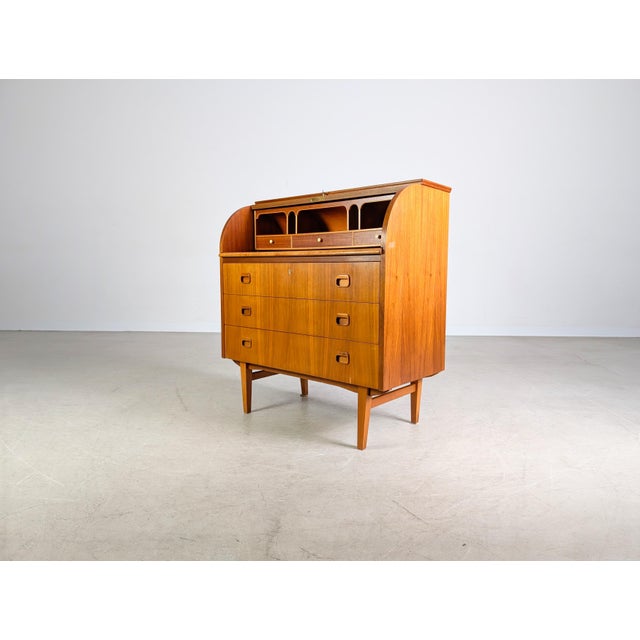 Vintage Secretaire in Teak by Egon Ostegaard For Sale - Image 10 of 15