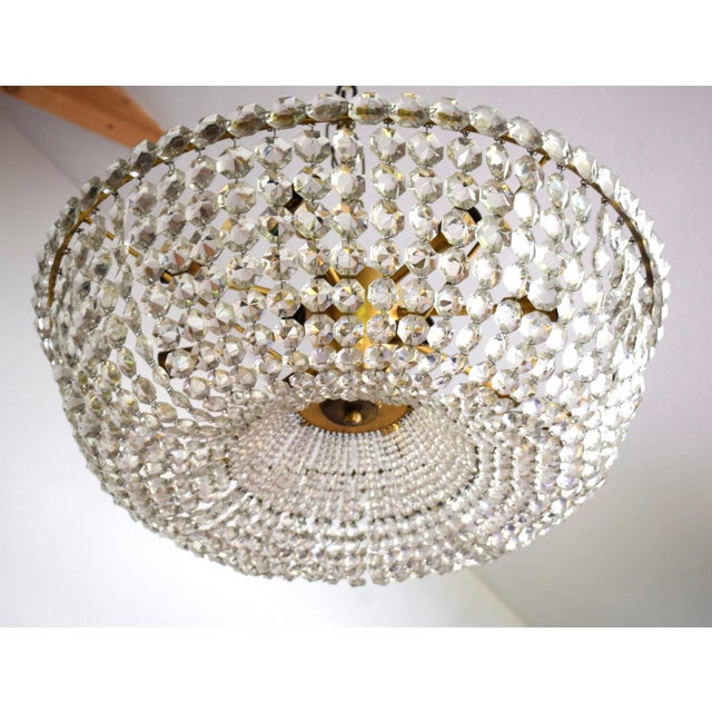 Gold Large Glass Chandelier from Lobmeyr, 1950s For Sale - Image 8 of 8