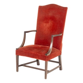 Federal Style Mahogany Lolling Armchair For Sale