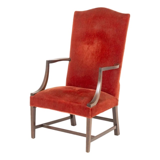 Federal Style Mahogany Lolling Armchair For Sale