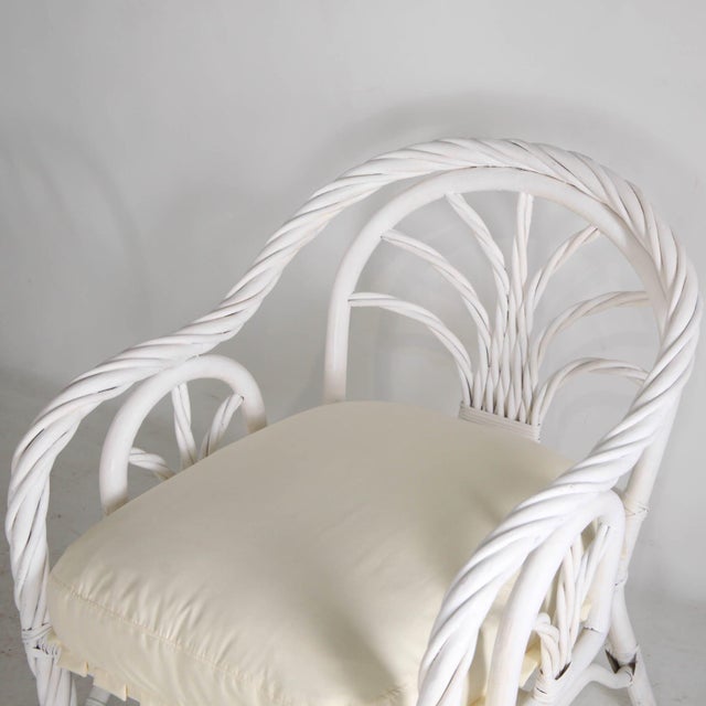 Bleached Rattan Lounge Set, 1970s, Set of 4 For Sale - Image 9 of 17
